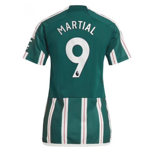 Fotballdrakt Dame Manchester United Anthony Martial #9 Bortedrakt 2023-24 Kortermet